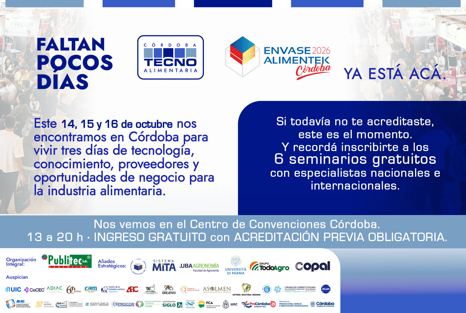 Invitación a la Feria TECNOALIMENTARIA