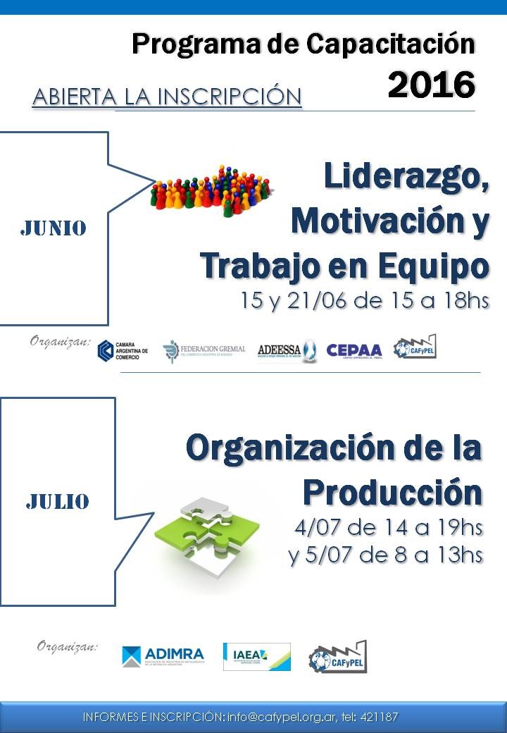 Capacitaciones 2016: Abierta la inscripción