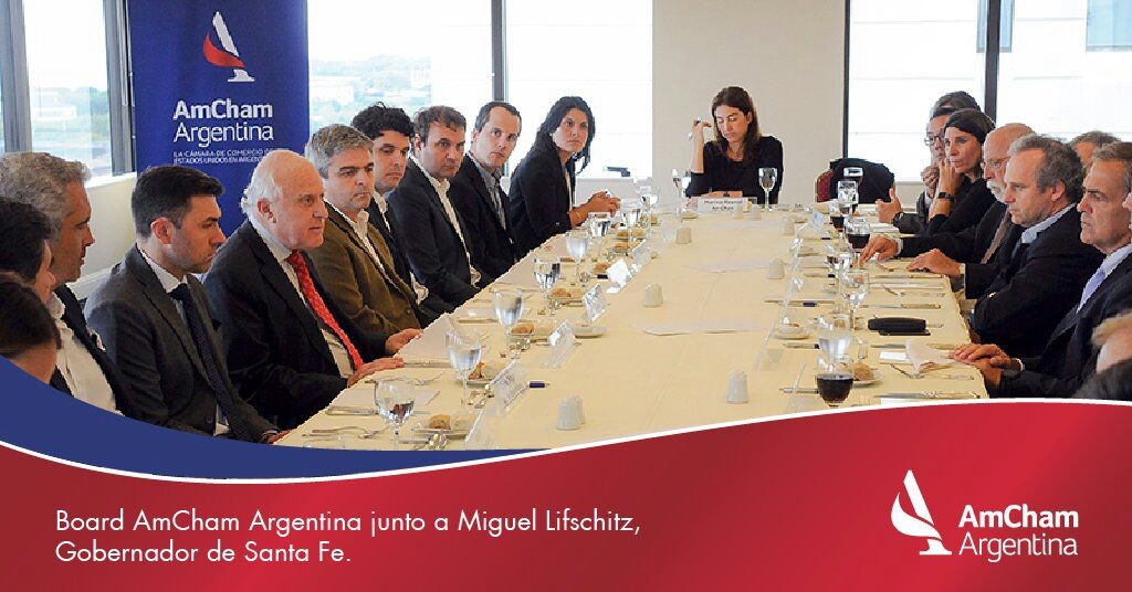 CAFyPEL acompañó al Gobernador de la Provincia de Santa Fe en la reunión de trabajo que sostuvo con AmCham