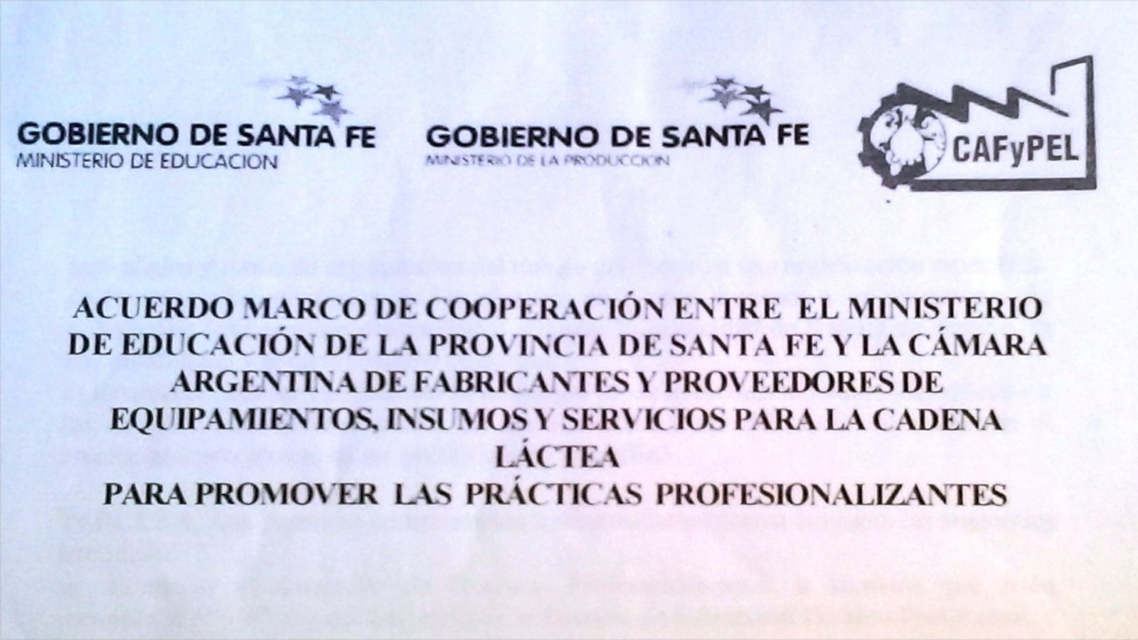 La CAFyPEL y el Ministerio de Educación de la Provincia de Santa Fe firman Acuerdo Marco de Cooperación