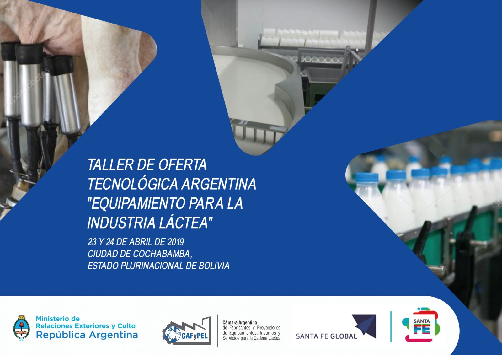 Convocatoria al Taller de Oferta Tecnológica Argentina Equipamiento para la Industria Láctea en Bolivia