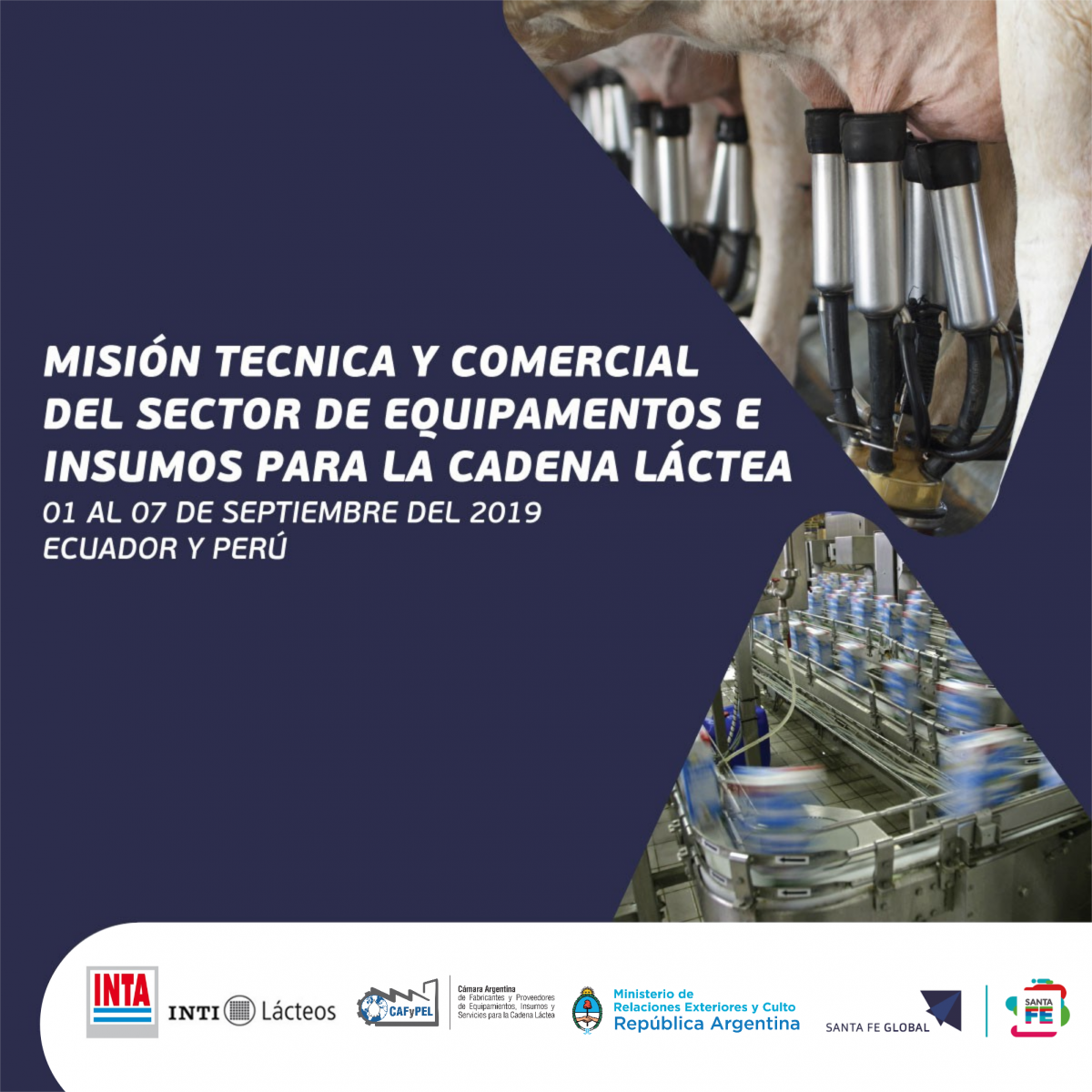 Convocatoria: Misión Técnica-Comercial del Sector de Equipos e Insumos para la Cadena Láctea a Perú y Ecuador.
