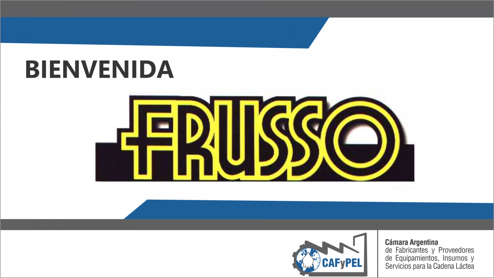 Bienvenida FRUSSO MÁQUINAS EMBOTELLADORAS SRL