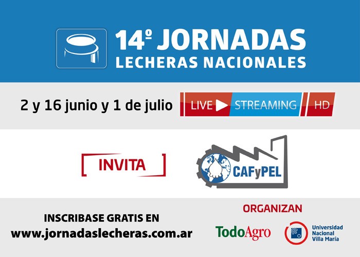 La CAFyPEL los invita a participar de las XIV Jornadas Lecheras Nacionales 2020