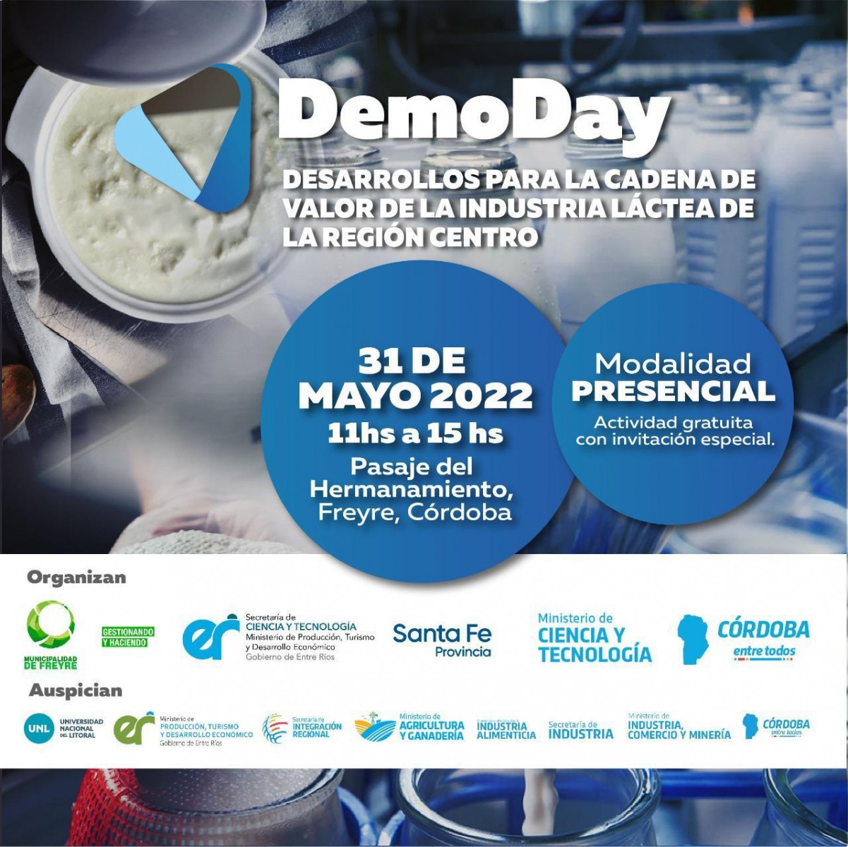 Participamos del DemoDay:Desarrollos para la cadena de valor de la industria láctea de la región centro