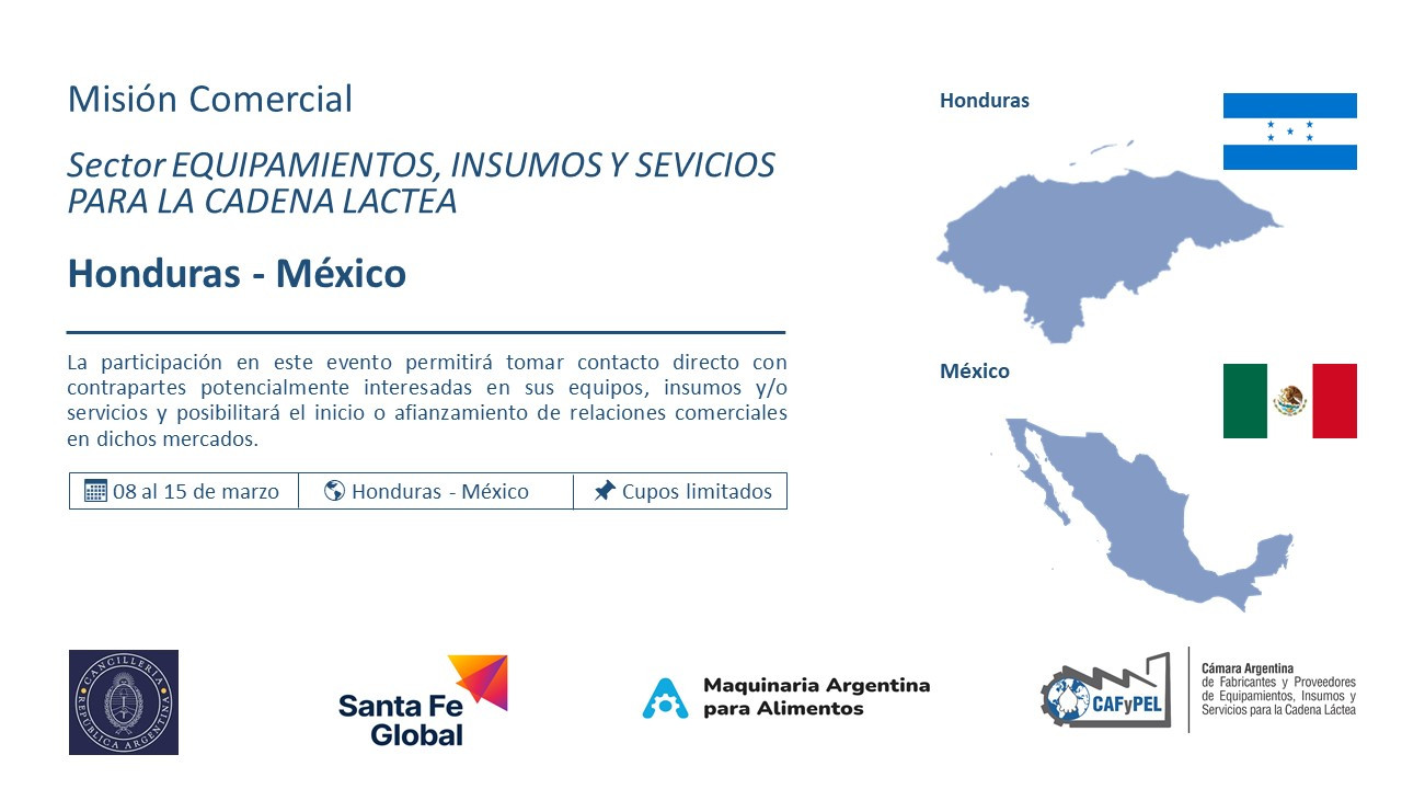 Convocatoria: Misión Comercial a Honduras y México.