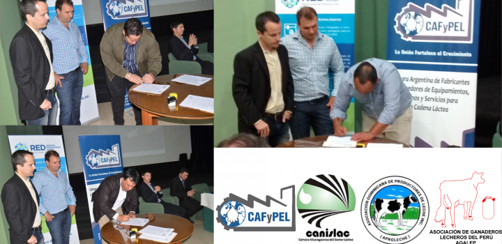 CAFyPEL firmó Convenio Marco de Colaboración con CANISLAC; APROLECHE y  AGALEP