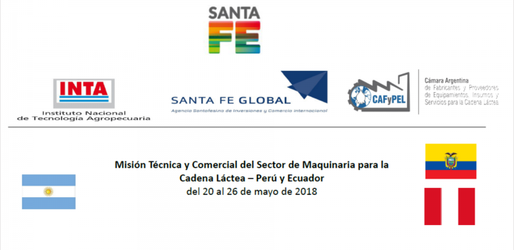 Convocatoria: Misión Técnica-Comercial del Sector de Equipos e Insumos para la Cadena Láctea a Perú y Ecuador.