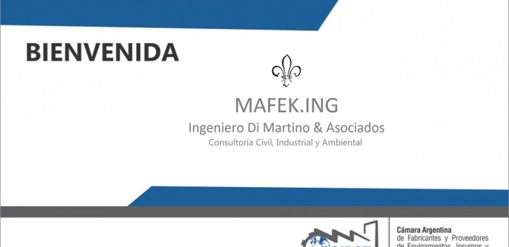Bienvenida MAFEK.ING - Ing. Di Martino & Asociados