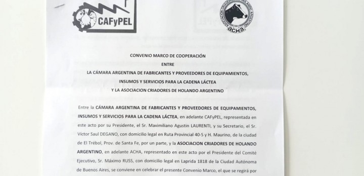 Firma de Convenio Marco de Cooperacion con ACHA