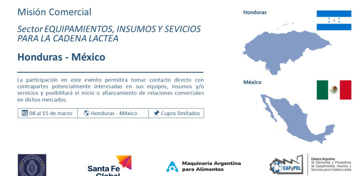 Convocatoria: Misión Comercial a Honduras y México.